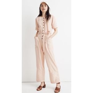 Blush Pink Coverall Utility Spring Jumpsuit